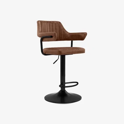 Cult Furniture Mindy Adjustable Stool, Vintage Tan & Black