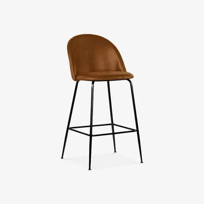 Cult Furniture Heather Kitchen Stool, Tan Leg Colour: Black