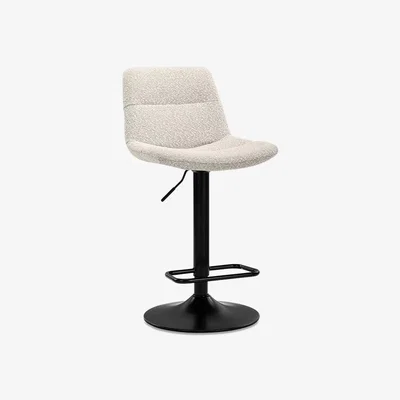 Cult Furniture Connie Adjustable Stool, Speckled Stone Sustainable Boucle