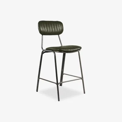 Cult Furniture Boston Metal Kitchen Stool, Dark Green