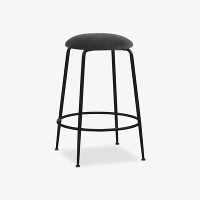Cult Furniture £24  Off  Regent Kitchen Stool, Sustainable Grey Velvet Leg Colour: Black