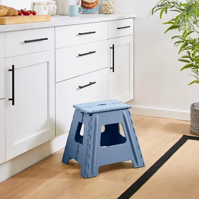 Dunelm Large Ashley Blue Step Stool Ashley Blue