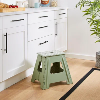 Dunelm Large Sage Step Stool Sage