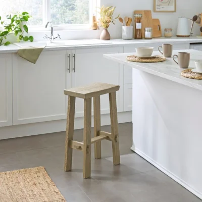 Dunelm Enola Counter Height Barstool, Rustic Oak