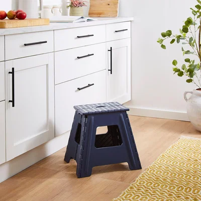 Dunelm Large Navy Step Stool Navy (Blue)