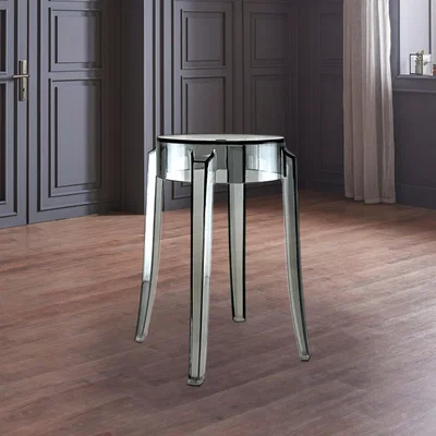 Dunelm Fusion Living Ghost Style Low Stool Grey