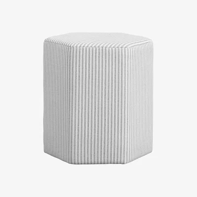 Dunelm Harbour Thin Stripe Stool Grey