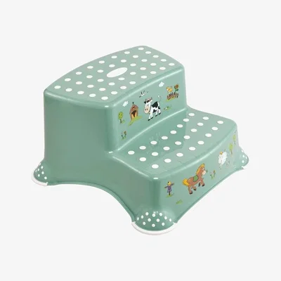 Dunelm Keeeper Funny Farm Double Step Stool with Anti Slip Function