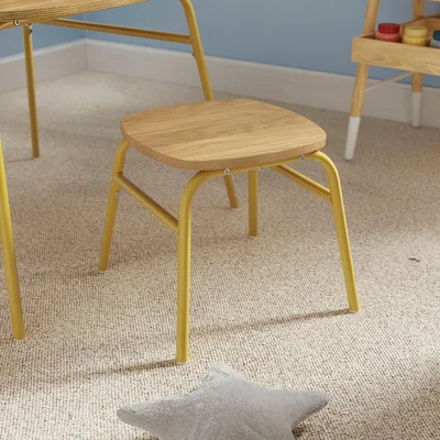 Dunelm Elements Kids Griffin Play Table and Stool Set Yellow