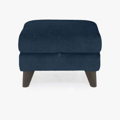 Furniture Village Jules Fabric Storage Stool - Silverish Blue