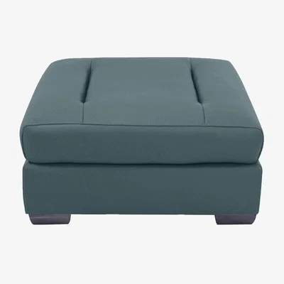 Furniture Village Xavier NC Leather Stool - NC Lake Green