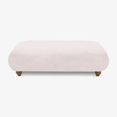 Furniture Village Boutique Collection - Blenheim Bench Stool - Darwin Ivory with Oak Feet