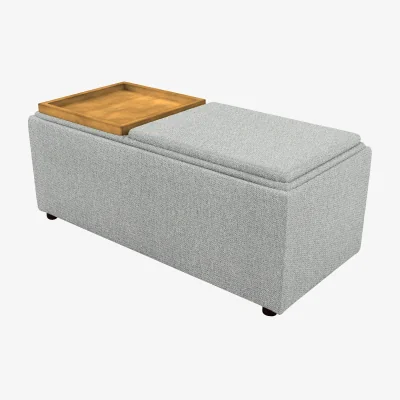 Furniture Village G Plan - Fabric Storage Bench Tray Stool - Swift Cygnet