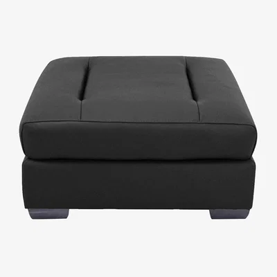 Furniture Village Xavier Leather Stool - Black