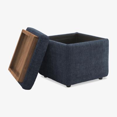 Furniture Village G Plan - Arlo Fabric Storage Cube Tray Stool - Manhattan Ink