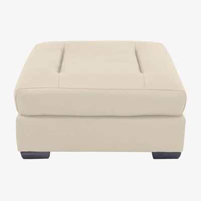 Furniture Village Xavier NC Leather Stool - NC Bisque