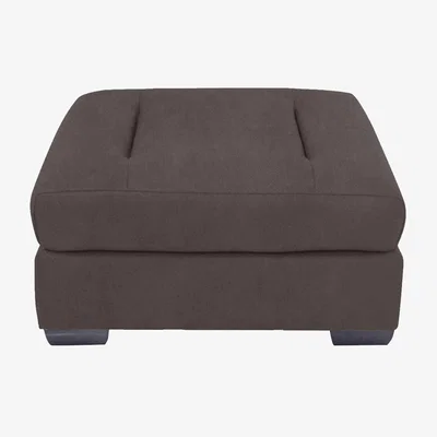 Furniture Village Xavier Fabric Stool - R16 Charcoal