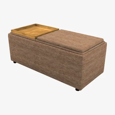 Furniture Village G Plan - Fabric Storage Bench Tray Stool - Victoria Ginger