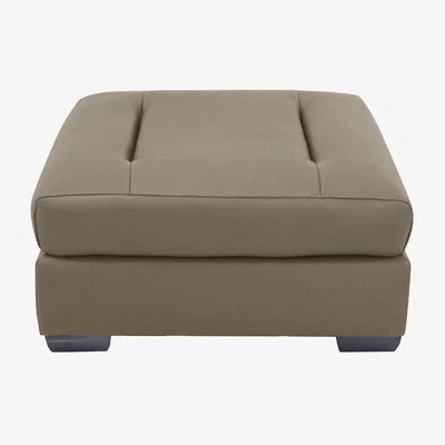 Furniture Village Xavier Leather Stool - Bark