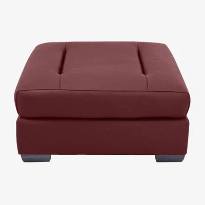 Furniture Village Xavier NC Leather Stool - NC Deep Red