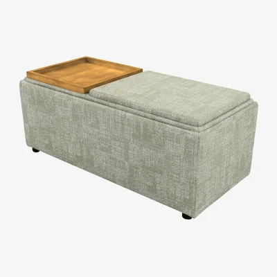Furniture Village G Plan - Fabric Storage Bench Tray Stool