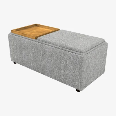 Furniture Village G Plan - Fabric Storage Bench Tray Stool - Libby Cloud