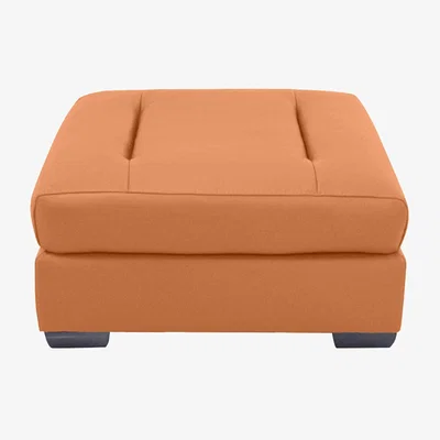 Furniture Village Xavier NC Leather Stool - NC Honey Yellow