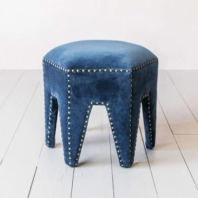 Graham & Green Elouise Sapphire Velvet Stool