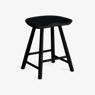 Habitat Habitat Barnwell Oak Short Stool - Black