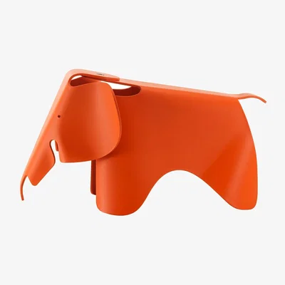 Heal's Vitra Eames Elephant Stool RE Red Orange