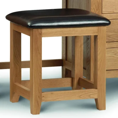 Happy Beds Marlborough - Dressing Stool - Oak - Wooden - Happy Beds