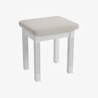Knees Badbury Stool - Classic White