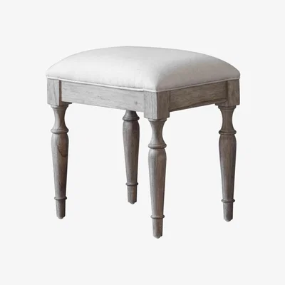 Knees Tansy Mindy Wood Stool - Grey