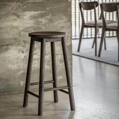Knees Ashford Oak Bar Stool - Smoked