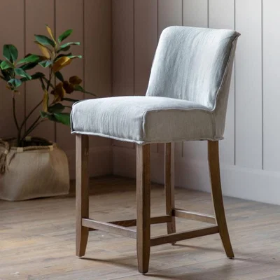 Knees Stowby Oak Bar Stool (Set of 2) - Taupe