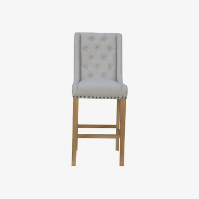 Knees Cantina Button Back Stool - Natural