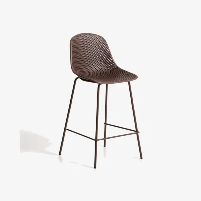 Kave Home Quinby brown outdoor stool 65cm