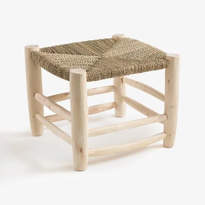 La Redoute Ghada Moroccan Style Wooden Low Stool
