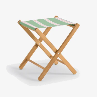 La Redoute Veniza Folding Director's Stool in Acacia and Canvas