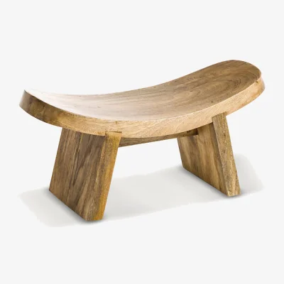 La Redoute Fuyuka Solid Mango Wood Small Yoga Stool