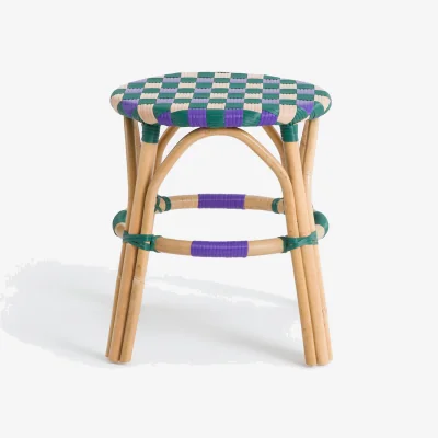 La Redoute Bianca Stool in Natural Rattan and Woven Resin