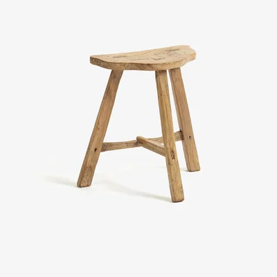 La Redoute Sumiko 3-Legged Stool in Solid Elm