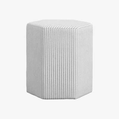 La Redoute Delphine Coastal Scandi Cotton Striped Stool