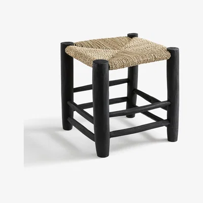 La Redoute Ghada Moroccan Style Black Wooden Stool