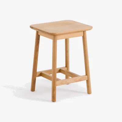 La Redoute Monsio Solid Oak Stool, H45cm