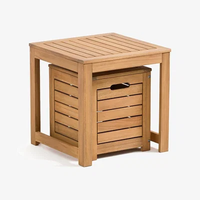 La Redoute Garden Acacia Stool and Storage Chest