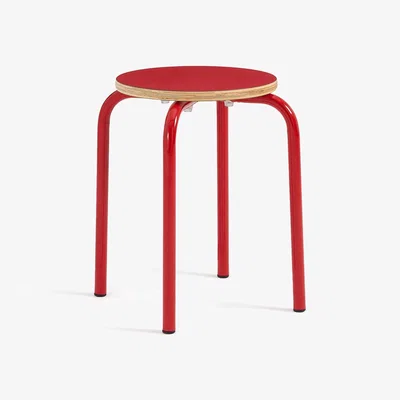 La Redoute Hiba Low Stackable Steel and Wood Stool
