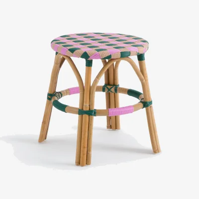 La Redoute Bianca Stool in Natural Rattan and Woven Resin
