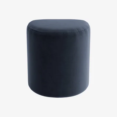 Loaf Poppet Stool (Liquorice Blue Clever Velvet)