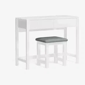 Marks & Spencer M&S  Loxton Gloss Dressing Table & Stool - White, White